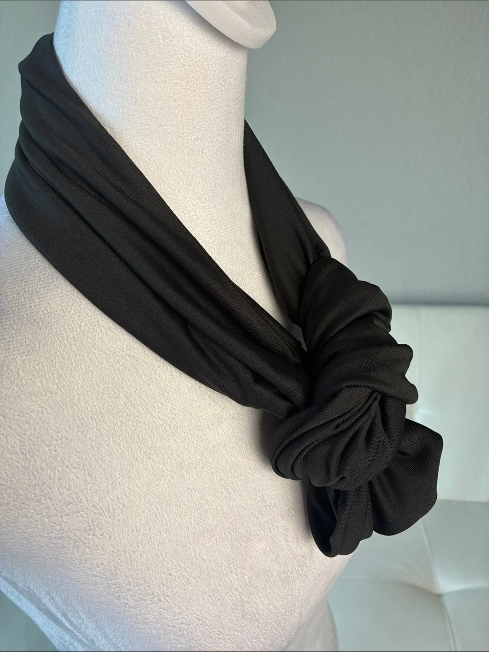 Eloquii Elegant Black Infinity Scarf